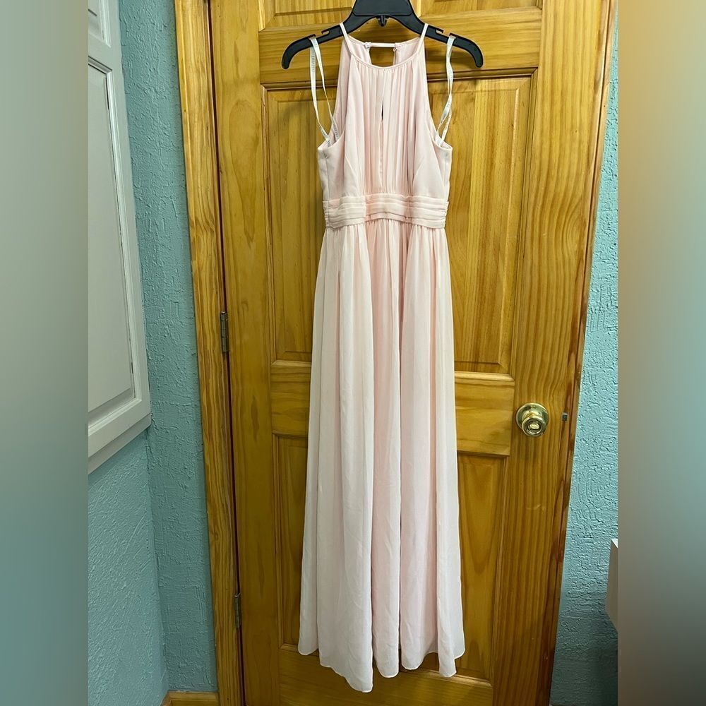 David’s Bridal pale pink size 12 bridesmaid dress